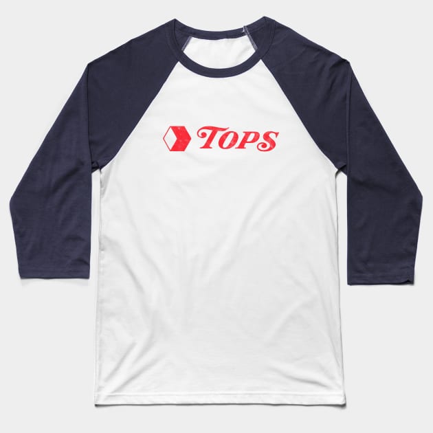 Tops Baseball T-Shirt by Turboglyde